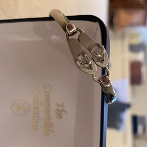 Lestage stirling silver flip flop bracelet